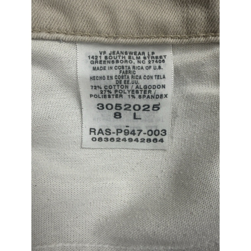 LEE Relaxed At The Waist Straight Leg Khaki Denim Jeans Size 8 Long 5-Pocket - Picture 7 of 8